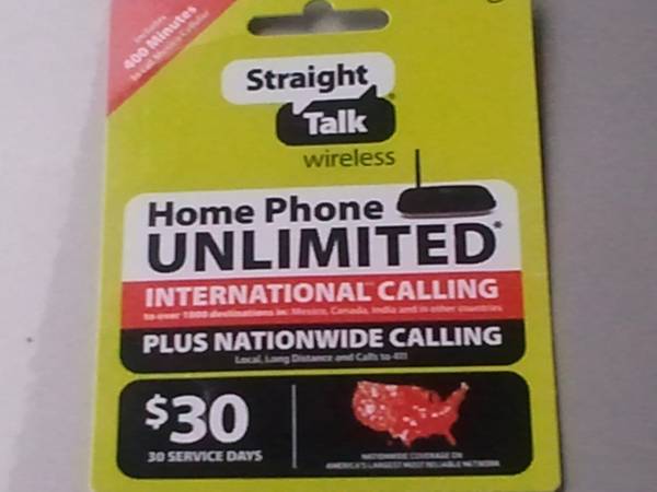straight talk home phone card