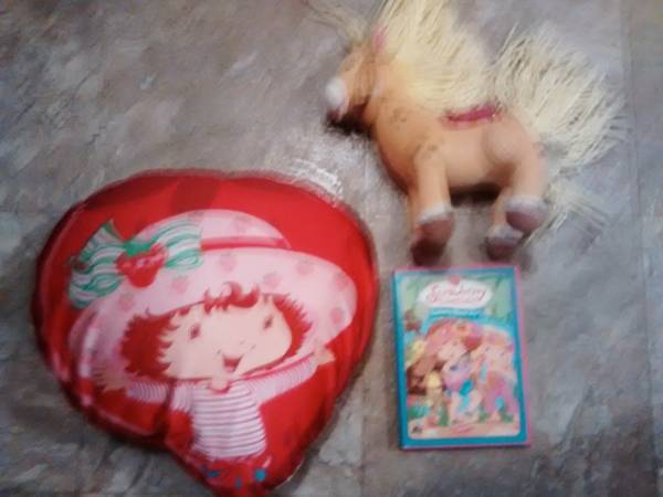 Strawberry shortcake Pillow, DVD, and plush