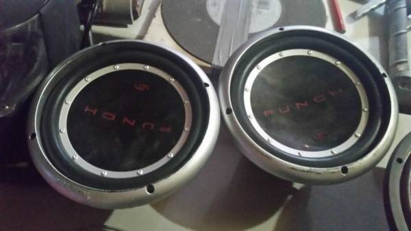 Subwoofers (2)10 inch PUNCH P1 (2)12 inch BOSS,amp more Must sell Today (las vegas)