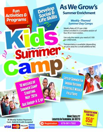Summer Camp (Ages 4 amp Up) (Fairburn   128663 Transportation Available)