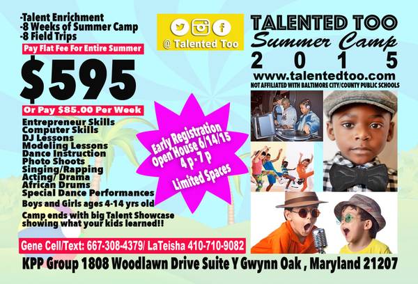 Summer Camp With A Twist Of Talent Everyday 6am