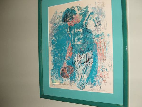 SUPER BOWL 3 LeRoy Neiman Autographed by Joe Namath