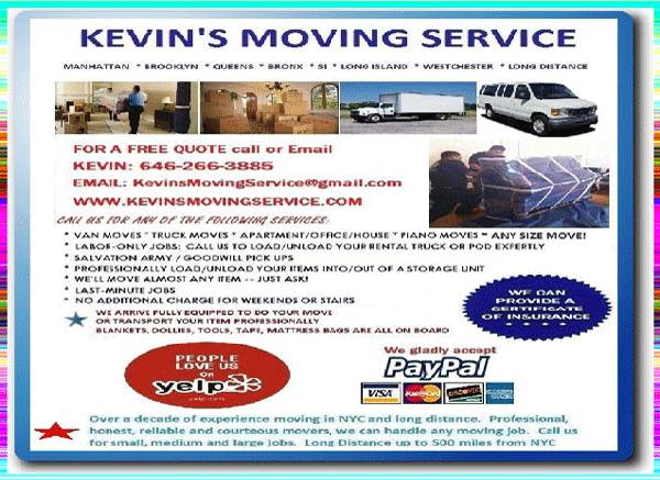 superb reviews van truck moves kevins moving service (stress free moving low rates)