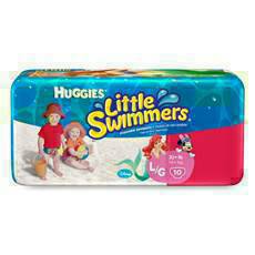 SWIM DIAPERS, Huggies Little Swimmers, Size large, Quantity 15