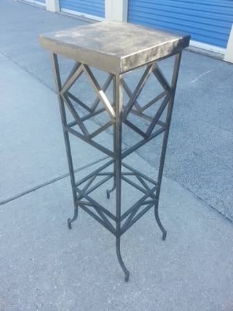 tall metal accent table plant stand