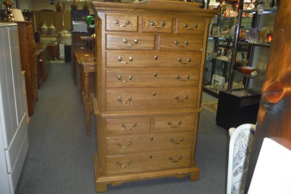 Tall oak chest by Thomasville