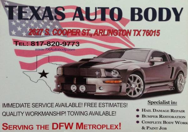 Texas auto body and paint (Free estimates)