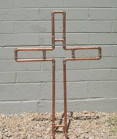 The Cross    a copper sculpture