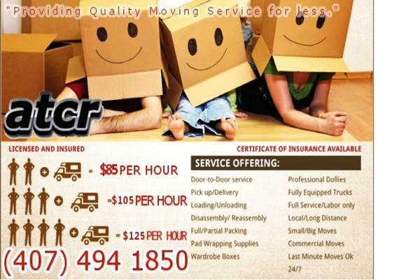 This Is Going To Be Your Top Choice Moving Company All Kissimmee (CLEAN SAFE INSURED MOVING)