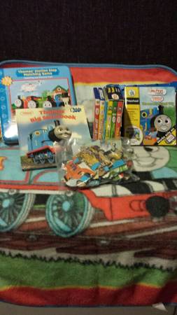 Thomas Train book Dvds Toddler Blanket Matching game puzzle