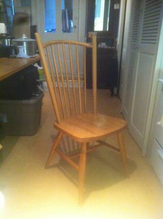 Three Wooden Dining Room Chairs