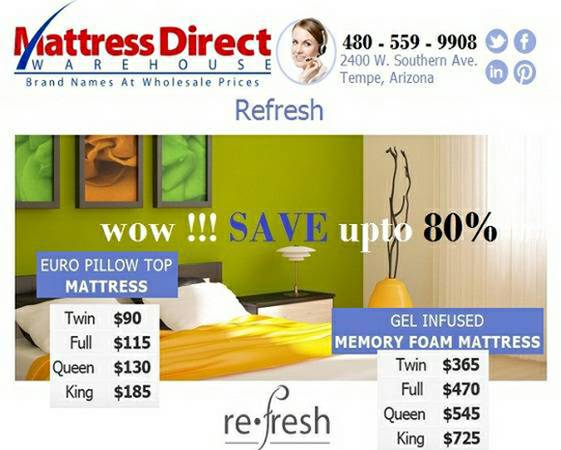 Today special twin pillowtop mattress (Mattress Direct Warehouse special)