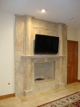 Travertine tile