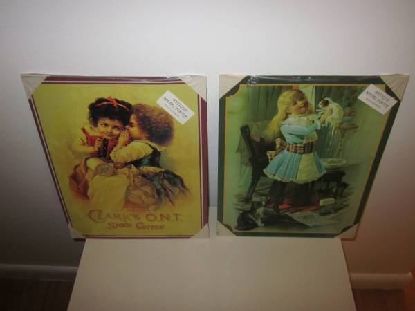 Two Antique Metal Posters