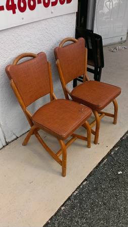 Two Different Sets Of 2 Wood Chairs Take A Look