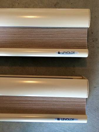 Two Levolor Cellular Room Darkening Pull Down Blinds. LIKE NEW