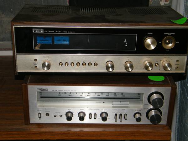 two vintage stereo receivers