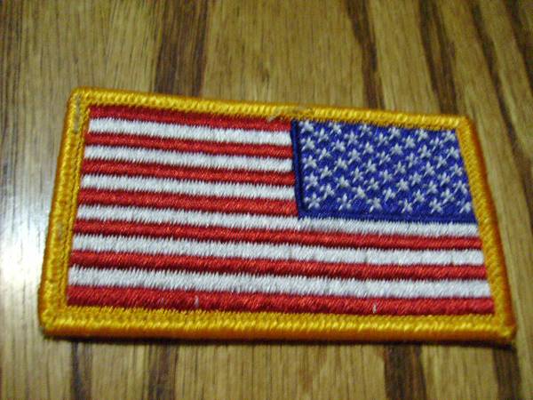 US United States Military Reverse American Flag Patch