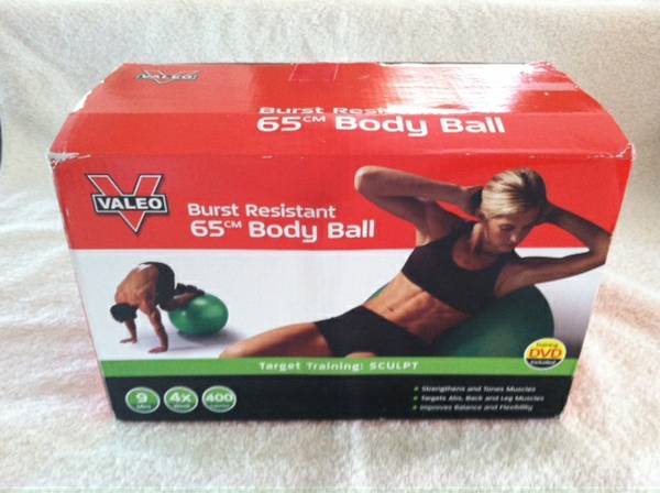 Valeo 65cm Body Ball for Exercise Stability Balance with pumpDVD