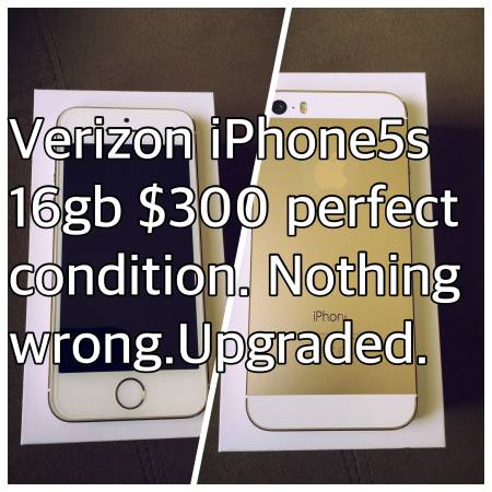 Verizon iPhone5s 16gb Gold