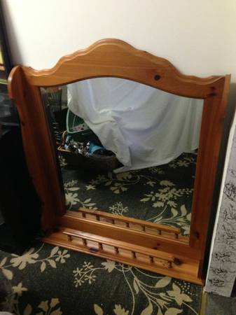 VERY LARGE MIRROR WITH ATTACHED SHELF