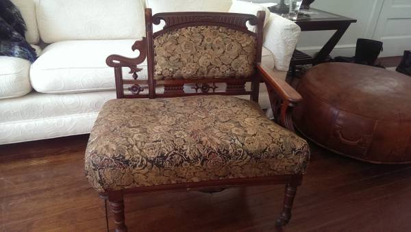 Victorian one armed petticoat chair