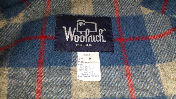 Vintage Blue Woolrich 6040 Mountain Light ParkaJacket with Hood