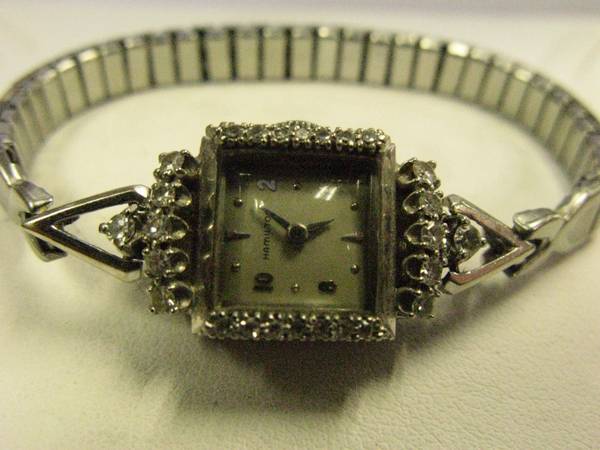 VINTAGE LADIES 14KT DIAMOND WATCH