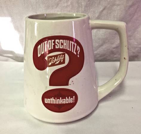 Vintage LARGE Schlitz Beer SteinMUG