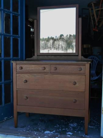 vintage oak dresser with mirror