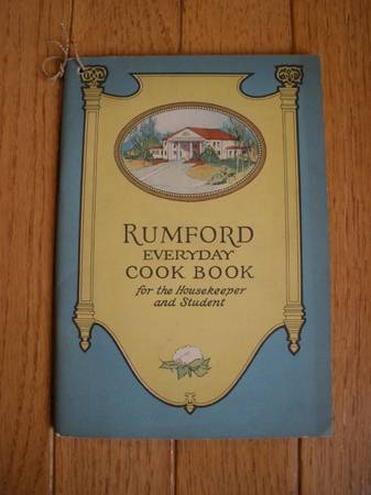 Vintage Rumford Baking Powder Everyday Cook Book Recipe Booklet