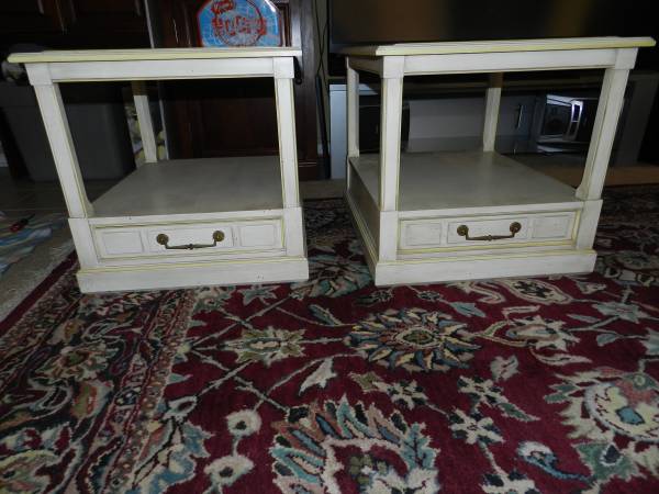 Vintage side tables with drawer