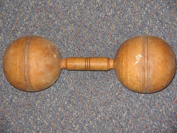 Vintage Wooden Dumbell