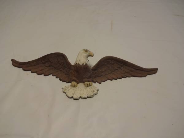 vtg antique cast iron painted bald eagle 18 wingspan house hanger