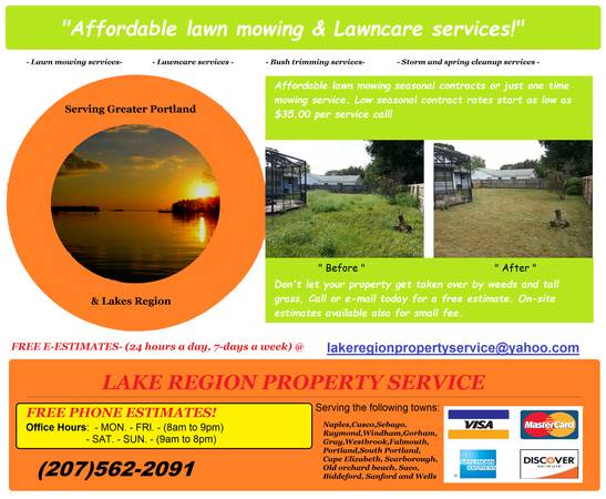 WE ARE ACCEPTING NEW CLIENTS FOR LAWN MOWING (Dixfield,Mexico,Rumford,Woodstock,Norway)