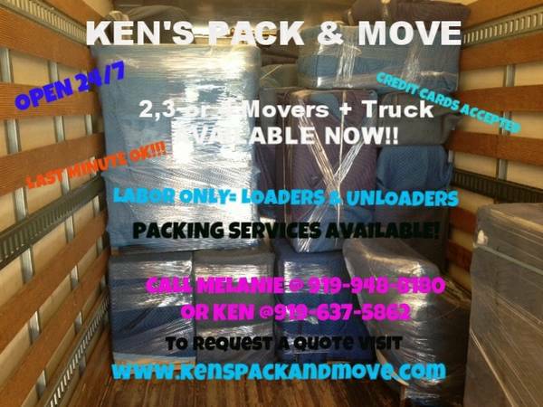 WE ARE LICENSED AND INSURED MOVERS CALL ANY TIME (Raleigh)