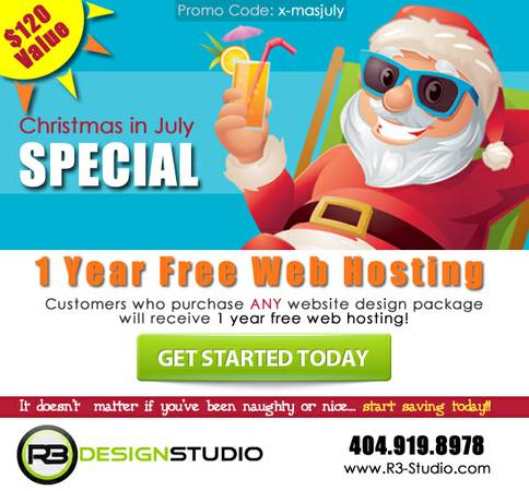 Web Design Services  Xmas in July