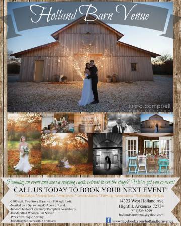 Wedding and Events at Holland Barn Venue (Highfill)