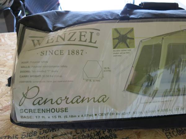 Wenzel Panorama Screenhouse 17x15 used once, excellent