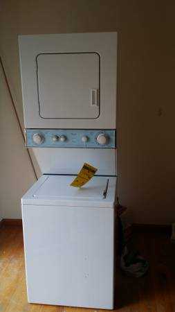 whirlpool  double stacked  washer an dryer