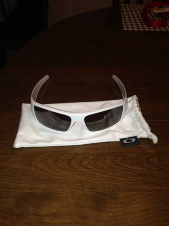 White Oakley Gascan Sunglasses