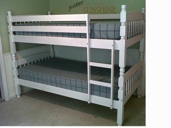White Or Cappuccino TwinTwin Bunk Bed Set Brand New