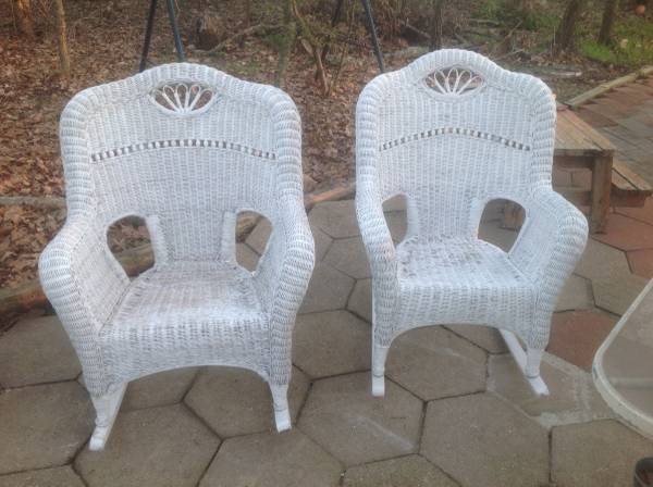 Wicker rocking chairs