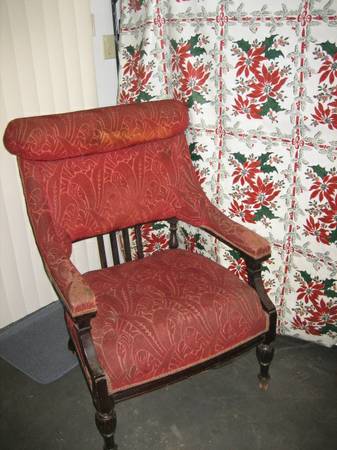 Wide stuffed chair