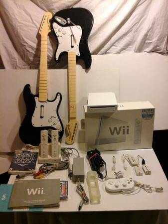 wii white Rock band guitar