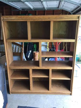 Wood BookshelfEntertainment Center