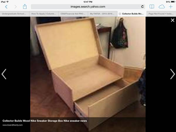 Wood shoe storage box (baltimore city)