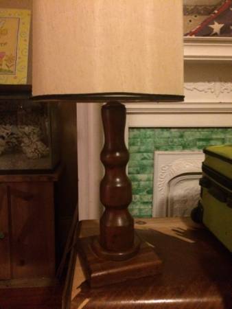 Wooden table lamp