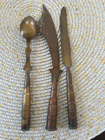 WWI British trench art utensils