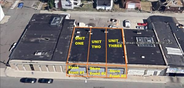 x00249900  3 Unit Strip Mall or Warehouse BEST OFFER TAKES IT (Detroit)